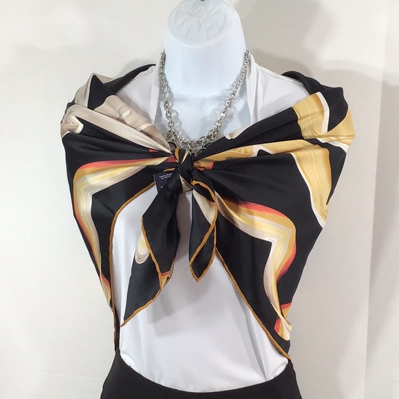 Bonjela ribbons and bows square scarf NWT - Picture 10 of 11